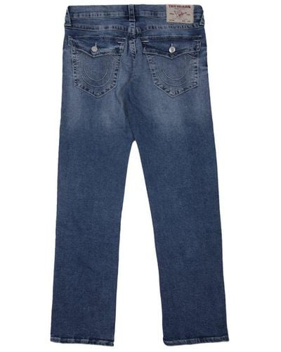 True Religion Ricky Flap Relaxed Straight Blue Jeans - Blauw