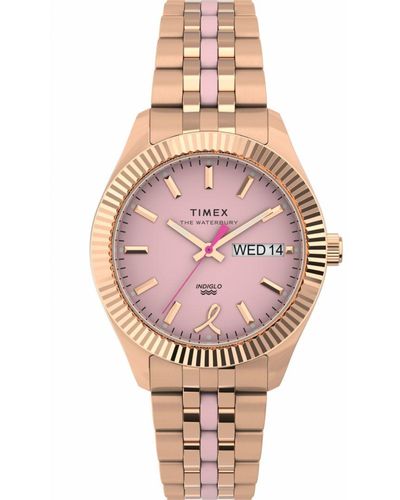 Timex Legacy Boyfriend X Bcrf Watch Tw2V52600 Stainless Steel (Archived) - Pink