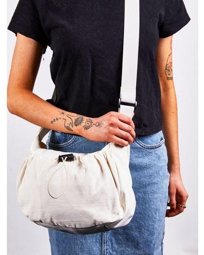 SVNX Nylon Sling Bag Bag With Drawstring Front Pocket - Black