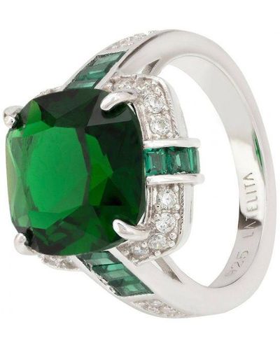 LÁTELITA London Windsor Silver Ring Emerald Sterling Silver - Green