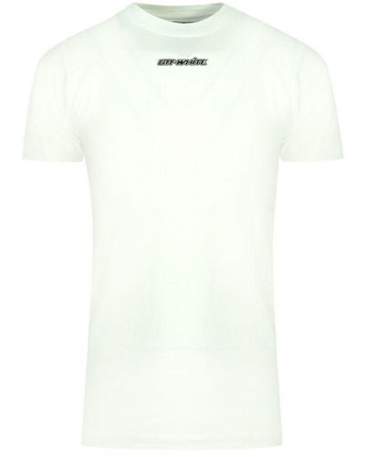 Off-White c/o Virgil Abloh Gebroken Wit Roze Marker-logo Wit T-shirt
