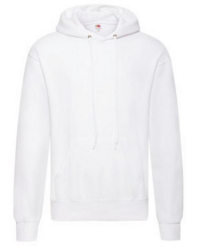 Fruit Of The Loom Adults Classic Hooded Sweatshirt () - White
