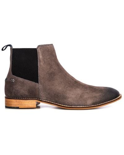 Goodwin Smith Arlo Suede Chelsea Boot Leather - Brown