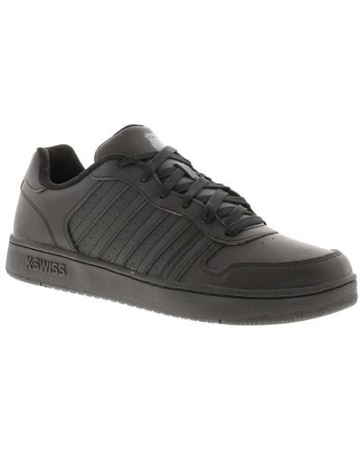 K-swiss Trainers Court Palisades Leather Lace Up Leather (Archived) - Black