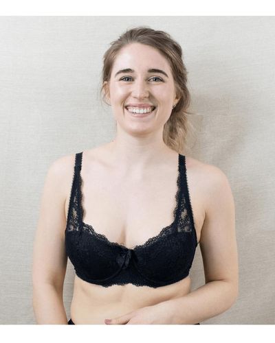 Flora Lightly Padded Underwired Bra, Pour Moi, Flora Lightly Padded  Underwired Bra, Black, Lace