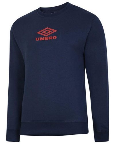 Umbro Diamond Sweatshirt (indigo Mood/hot Sauce) - Blauw