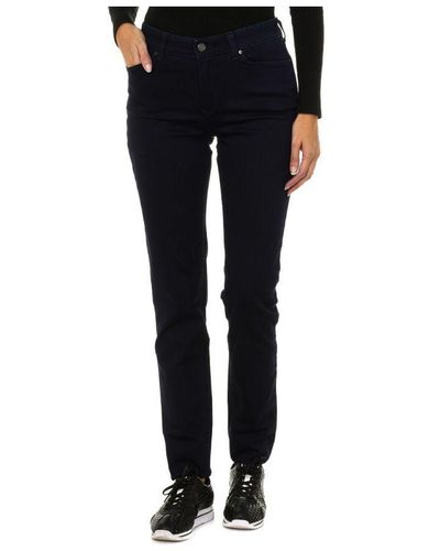 Armani Long Stretch Fabric Trousers 6y5j18-5dwnz Woman Cotton - Black