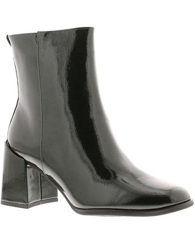 Marco Tozzi Boots Ankle Melodie Zip Forest Patent - Black