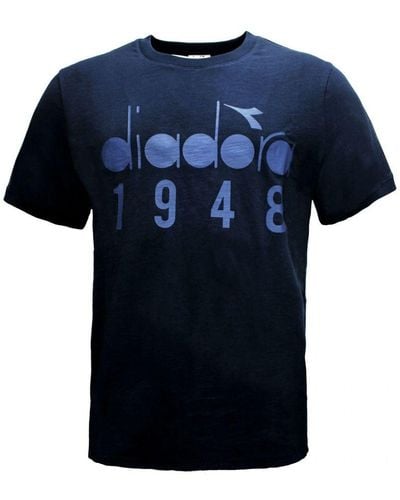 Diadora Dribble Navy T-shirt - Blue