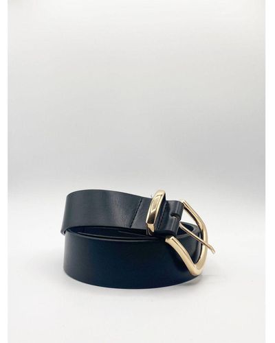 SVNX Pu Leather Belt With Metal Buckle - Blue