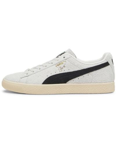 PUMA Clyde Hairy Suede Trainers Trainers - White