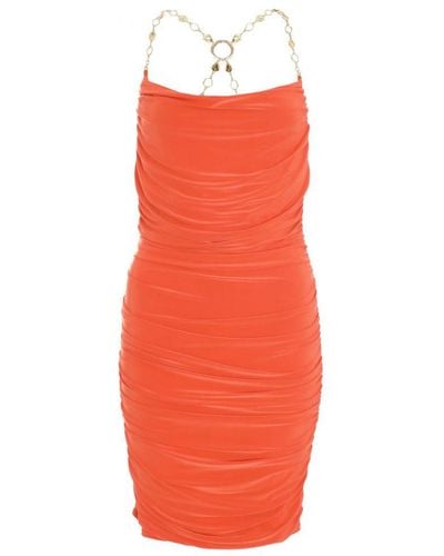 Quiz Chain Bodycon Mini Dress - Orange