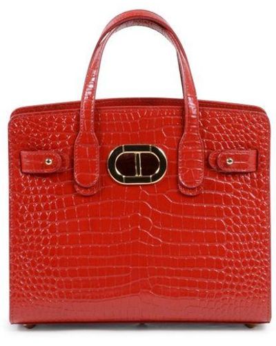 Dee Ocleppo Verona Cocco Tote Leather - Red