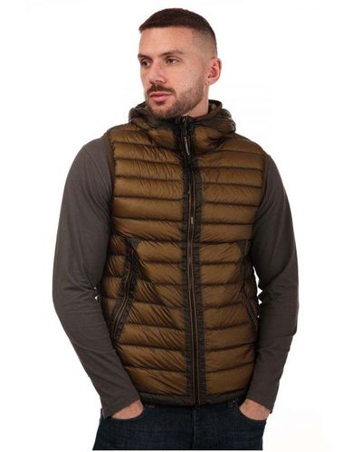 C.P. Company D.d. Shell Down Vest in Brown for Men Lyst UK