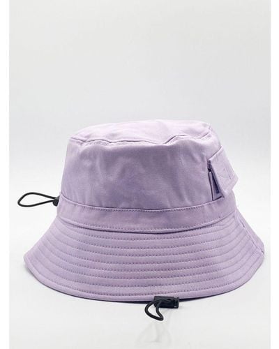 SVNX Bucket Hat With Pocket Detail - Purple