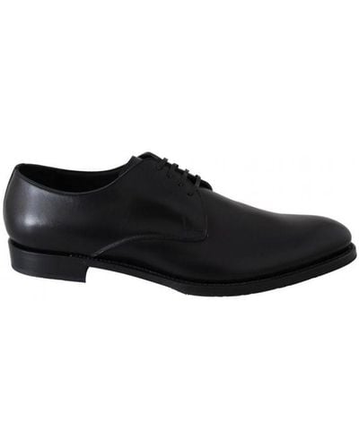 Dolce & Gabbana Black Leather Sartoria Hand Made Shoes