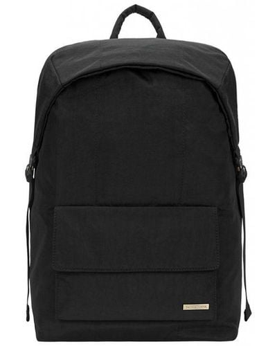 Smith & Canova Flapover Nylon Backpack - Black