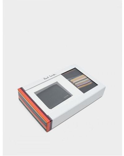 Paul Smith Accessories Sock And Wallet Gift Set - White