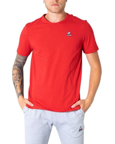 Le Coq Sportif Essential-logo-t-shirt Voor - Rood