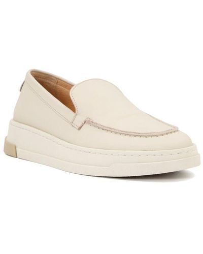 Dune Ladies Generate Wedge-heel Loafers Leather - White