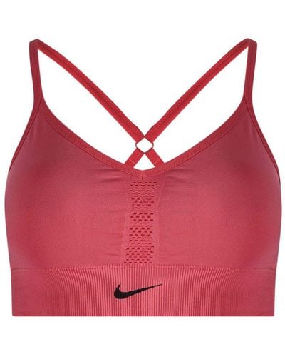 Nike Dri-fit Gewatteerde Roze Sport-bh - Rood