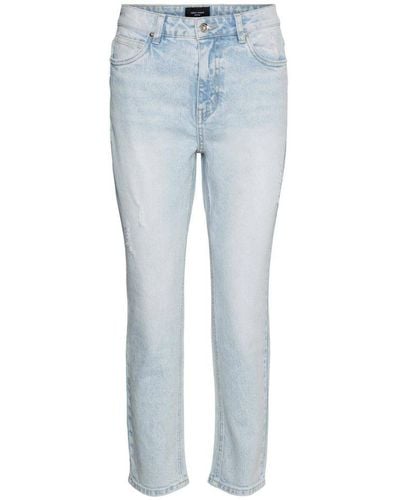 Vero Moda High Waist Straight Fit Jeans Vmbrenda Light Denim - Blauw