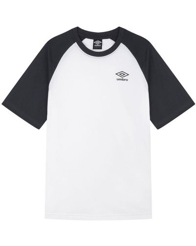 Umbro Core Raglan T-shirt (wit/collegiaal Blauw) - Zwart