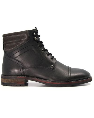 Dune Capri Casual Leather Lace-Up Boots - Black