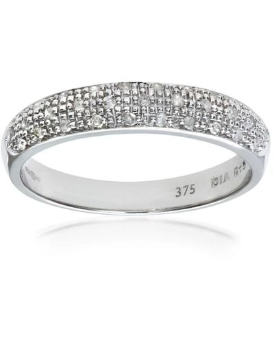 DIAMANT L'ÉTERNEL 9ct Witgouden Diamanten Eeuwigheid Ring - Metallic