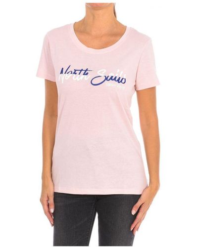North Sails Womenss Short Sleeve T-Shirt 9024310 - Pink