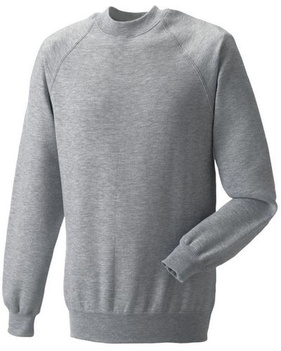 Russell Classic Sweatshirt (Light Oxford) - Grey