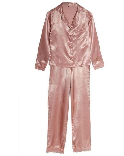 Boux Avenue Satin Pyjama Set - Pink