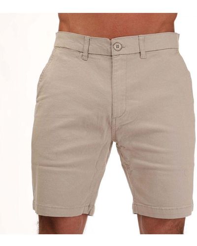 Weekend Offender Dillenger Cotton Twill Chino Shorts - Grey