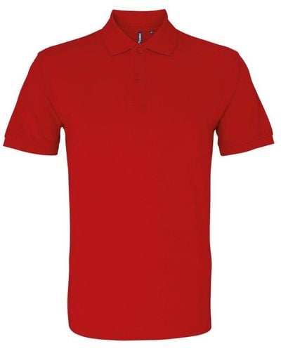 Asquith & Fox Organic Classic Fit Polo Shirt (Cherry) - Red