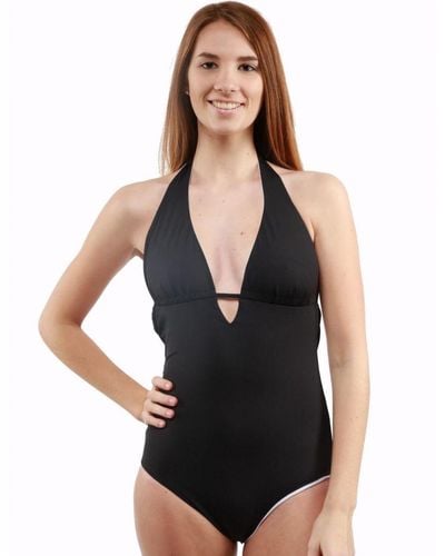 Moontide M4561Rs Reversible Solids Tunnel Swimsuit - Black