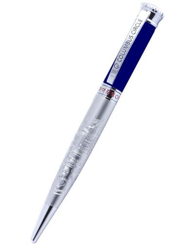 Gevril Gev-Col-C Italian Brass And Ball Point Pen - Blue