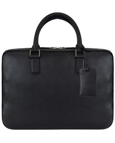 Giorgio Armani Briefcase Bag Leather - Black