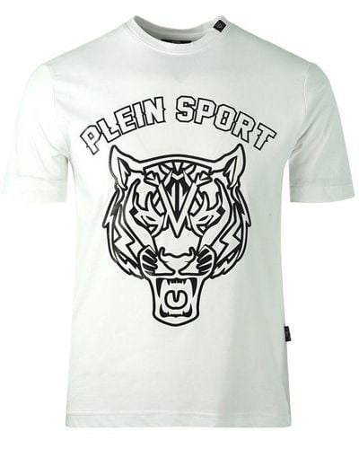 Philipp Plein Tiger Head Logo T-Shirt Cotton - White