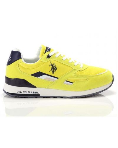U.S. POLO ASSN. Slip-On Print Trainers With Sporty Design - Yellow
