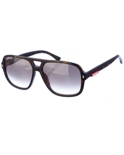 DSquared² D20003S Aviator Style Acetate Sunglasses - Brown