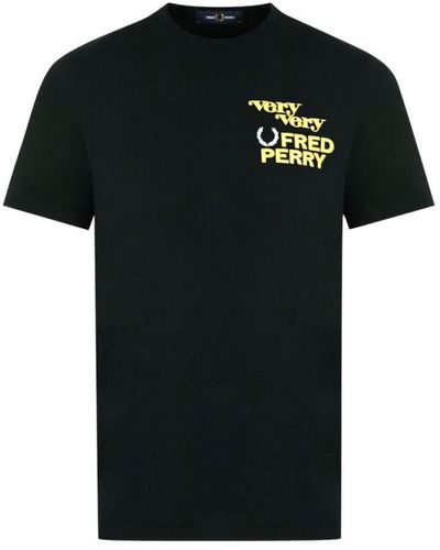 Fred Perry Heel Erg Logo Zwart T-shirt
