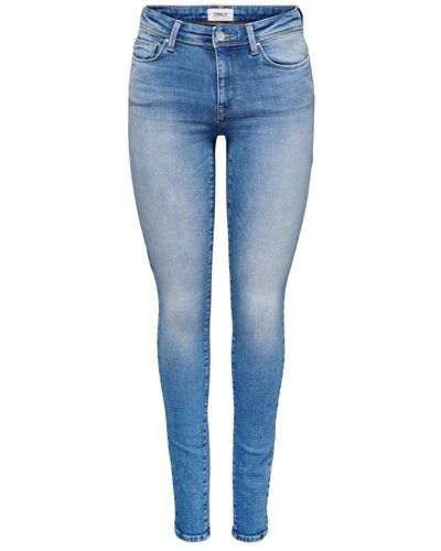 ONLY Skinny Jeans Onlshape Medium Light Blue Denim - Blauw