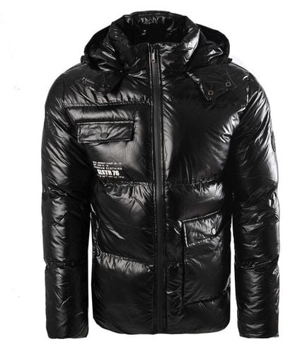 Soulstar Soul Star Puffer Hooded Jacket - Black