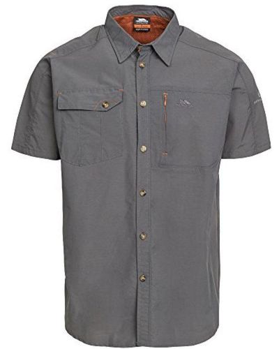 Trespass Lowrel Short Sleeve Travel Shirt - Grey