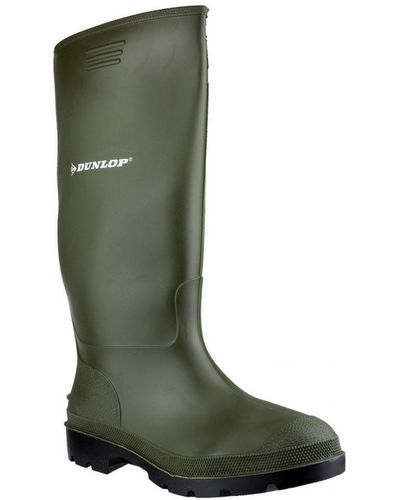 Dunlop Price Master Wellington Waterproof Wellie Boots - Green