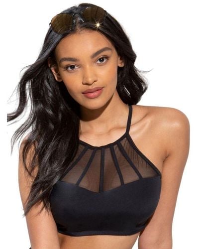 Pour Moi 13600 Space High Neck Underwired Cami Top - Black