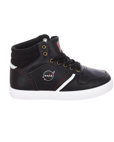 NASA Csk7-M High Style Lace-Up Sports Shoes - Black