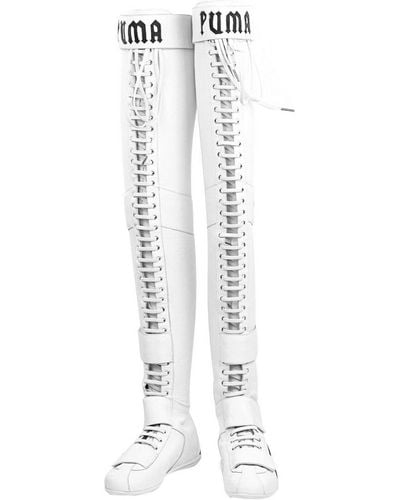 PUMA X Fenty Over The Knee Boots - White