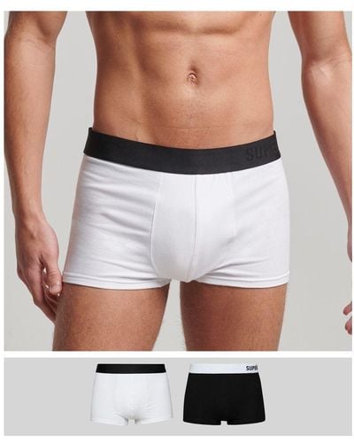 Superdry Organic Cotton Trunk Offset Double Pack - White