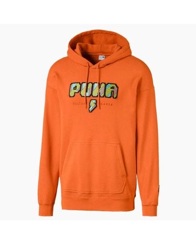 PUMA Pop Style Culture Maker Cotton Pullover Hoody 596849 17 - Orange